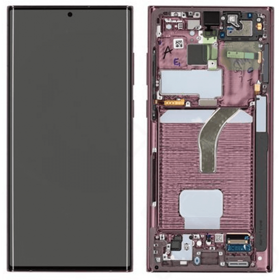 LCD-Display Service Pack Galaxy S22 Ultra S908B GH82-27489B – Burgund