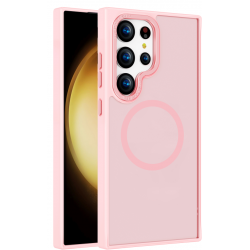 Monomoi Rückseitenhülle passend für Magsafe Galaxy S24 Ultra – Pink