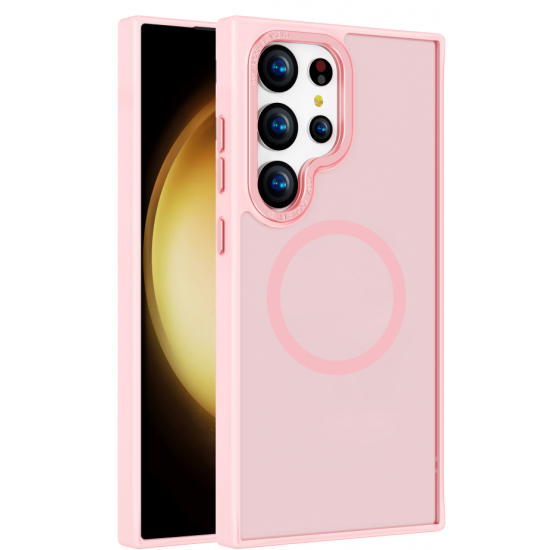 Monomoi Rückseitenhülle passend für Magsafe Galaxy S24 Ultra – Pink