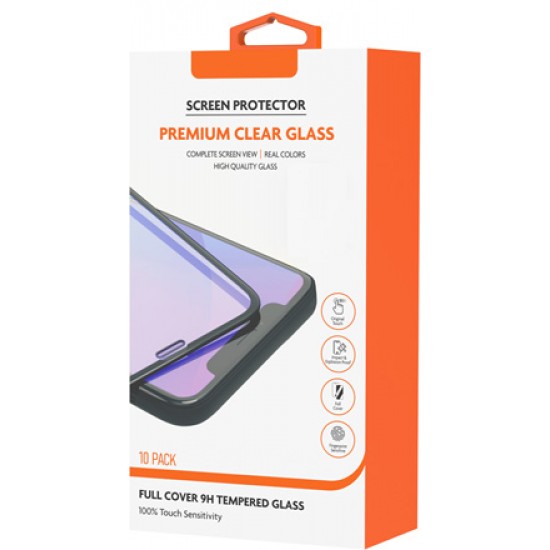 monomoi 10er-Pack GoldLine Panzerglas Galaxy S23FE - Schwarz