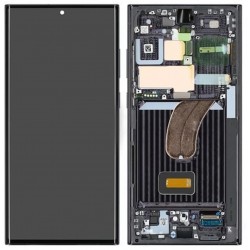 LCD Display Service Pack Galaxy S23 Ultra G918 mit Rahmen GH82-30465A - Schwarz