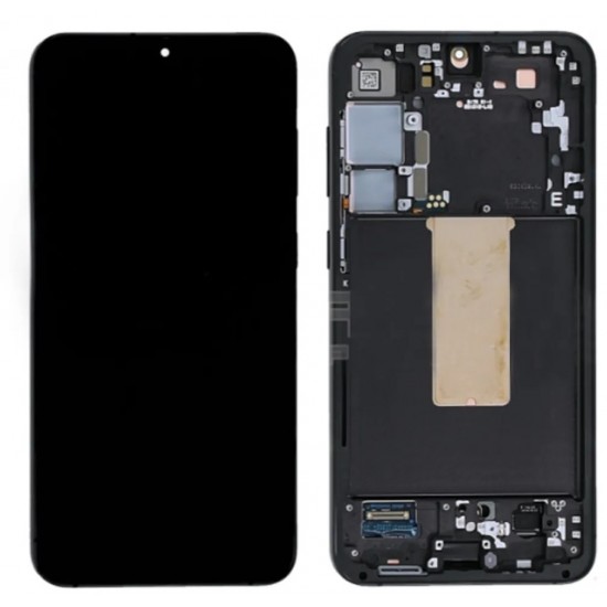 LCD Display Service Pack Galaxy S23 G911 mit Rahmen GH82-30480A - Schwarz