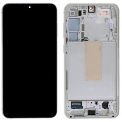 LCD Display Service Pack Galaxy S23 G911 mit Rahmen GH82-30480B - Cremebeige